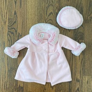 Pink fleece coat
